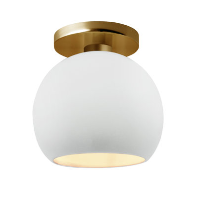 Single Light Ceramic LED Semi Flush Mount