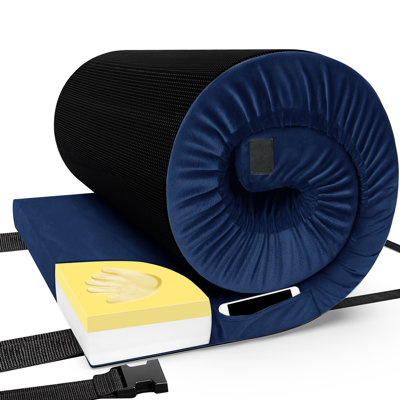 Certipur-US Memory Foam Camping Mattress – Portable Roll Up Sleeping Mat For Adults, Camping Bed Pad With Travel Bag, Great For Sleepover, Car & Tent