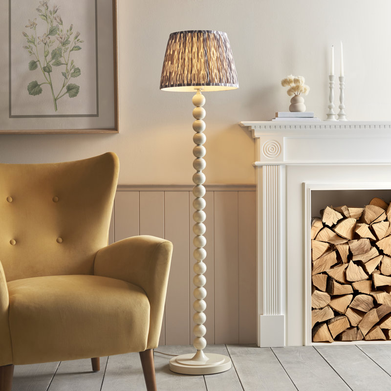 Higgledy 153.2cm Gloss Traditional Floor Lamp, Pearl Gray