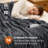 Heated Blanket Electric - Thick Striped Flannel Electric Blanket, Heating with 4 Time Settings, 6 Heat Settings, and 3-Hour Timer Auto Shut Off-118042086-118042091