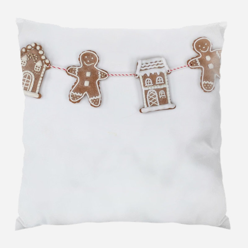  Coussin décoratif en toile Gingerbread Men