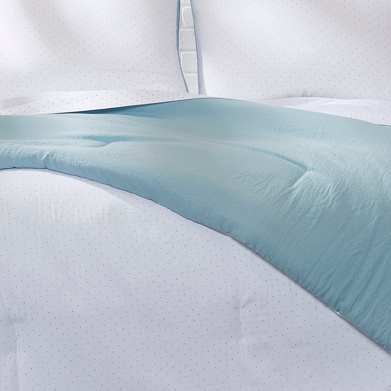 Polyester Dots Comforter, Twin, Aqua