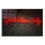 «Good Vibes Only In Neon Red» par Epic Portfolio, art mural en verre acrylique-493846442