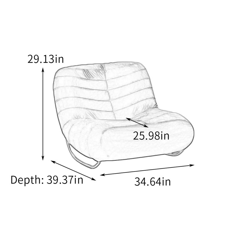 Chaise berçante ergonomique élégante avec base en métal, Brun