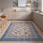 Tapis Eddy moderne à motifs mosaïques abstraites, bleu, gris, or, crème, ivoire, lavable à la machine, antidérapant, à poils courts, pour l'intérieur et l'extérieur, adapté aux animaux domestiques, idéal pour le salon, la chambre, la salle à manger, l'entrée, le couloir ou le bureau.-1684056071