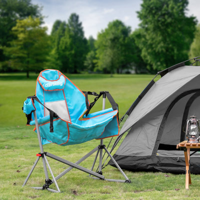 Chaise de camping pliante légère avec porte-gobelet et sac de transport