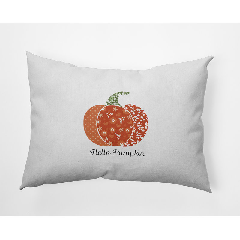 Floral Outdoor Reversible Throw Pillow, Harvest Orange