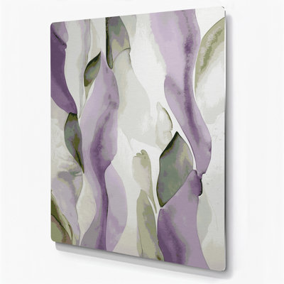 Abstract Watercolor 23 Grey Metal Wall Art