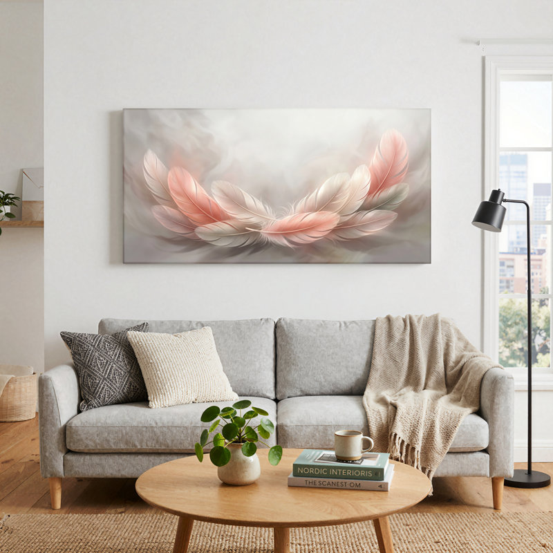 Feather Wings, reproduction d'art sur toile, ensemble de 1, Toile tendue, L 40 po x H 20 po