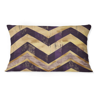 Mauve majestueux chevron I - coussin lombaire traditionnel