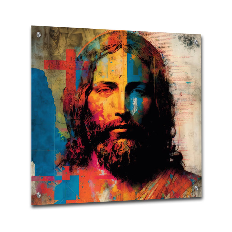 Pop Art Portrait de Jésus III, H 16 po x l 16 po