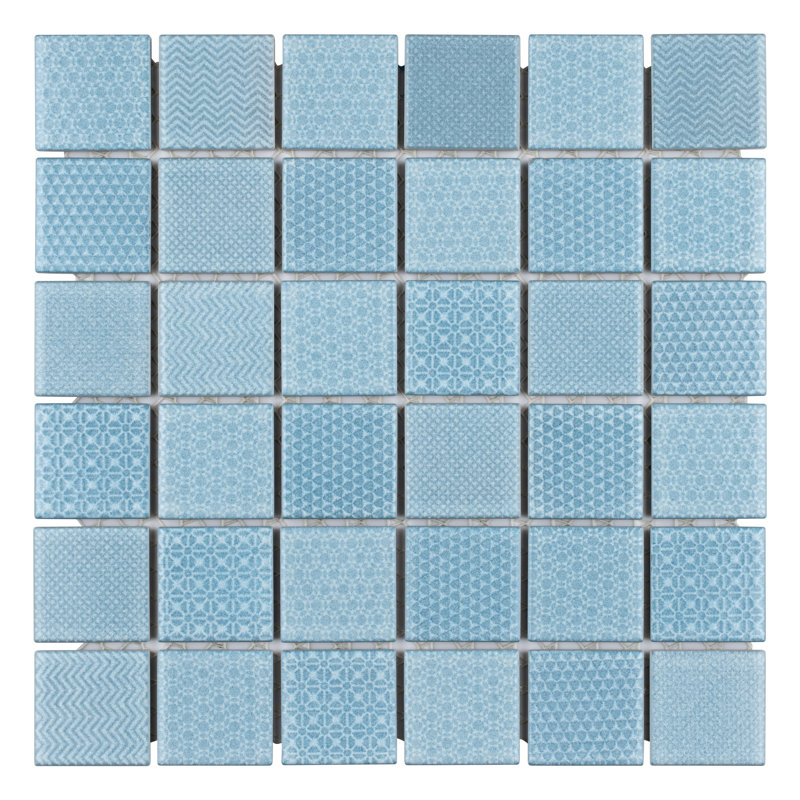 Celadon 1.84" x 1.84" Porcelain Grid Mosaic Wall & Floor Tile