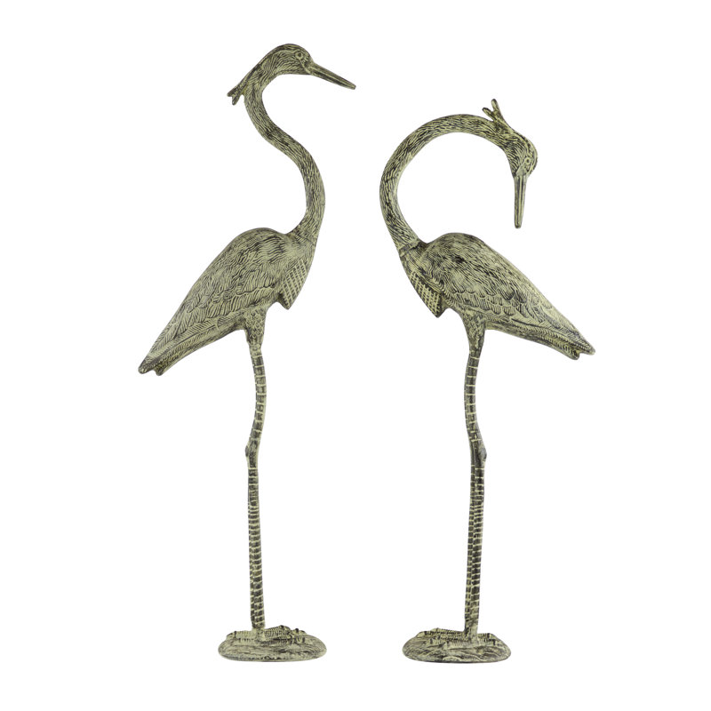 Ensemble de 2 statues de jardin Jorden, Jaune