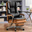 Fauteuil de direction double rembourré avec repose-pieds-1888495438