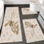 Ensemble de 4 tapis de bain à motif de lapin de Pâques à pois pour lavabo et baignoire