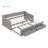 Gray Solid Wood Daybed with Roll-Out Trundle and Two Storage Drawers