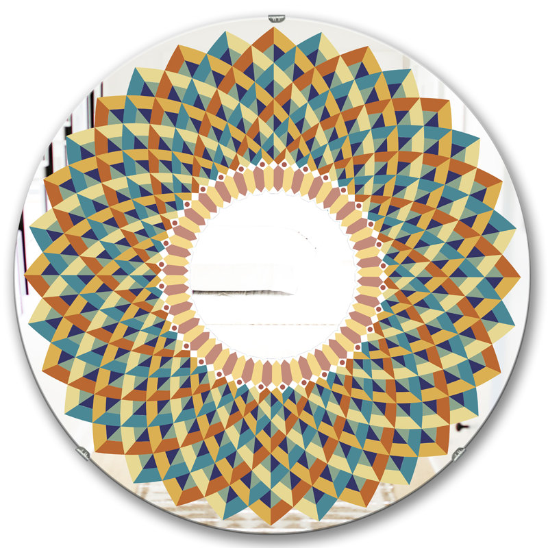 Miroir d'appoint Mid-Century Mosaic Spectrum, H 23,6 po x l 23,6 po