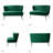 Euclid 47" Velvet 2-Seat Armless Loveseat-905681846