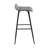 Ale 30" Contemporary Fixed-Height Bar Stool in Black Steel and Grey Faux Leather by LumiSource - Set of 2-602300764