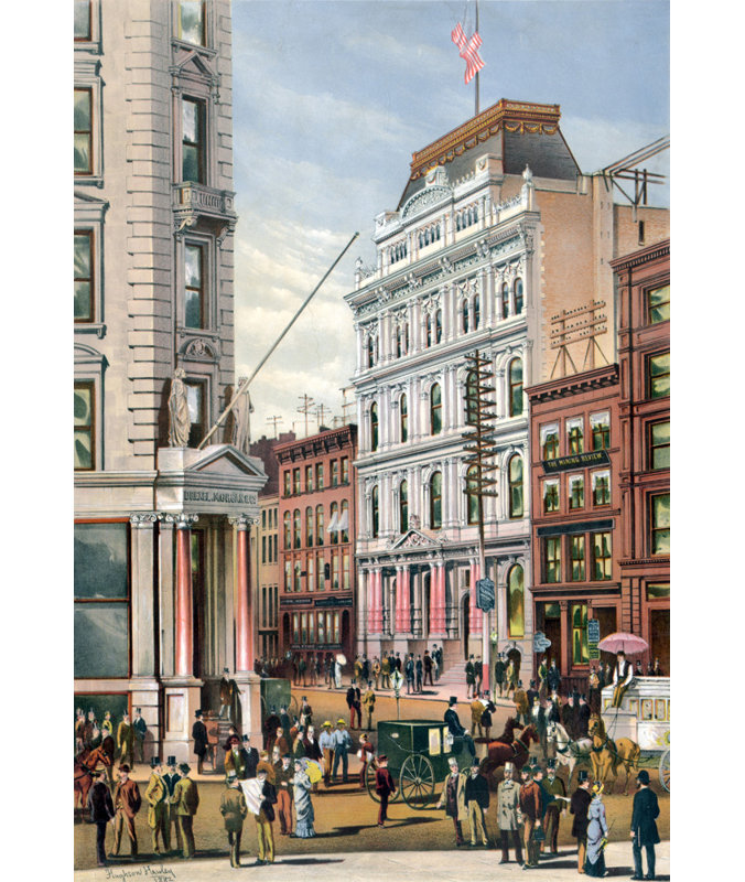 New York Stock Market - 1882, H 48 po x l 32 po