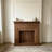 Nut-Brown Solid Wood Freestanding Fireplace