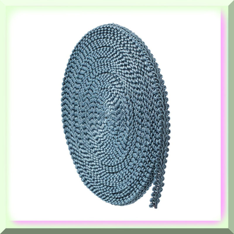 Steel Blue 13mm Polyester Gimp Braid Trim 14m