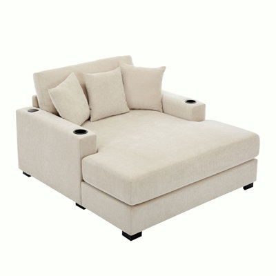55" Oversized Chaise Lounger