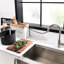 Robinet de cuisine rétractable, nickel brossé, laiton à poignée simple, commande tactile, options de jet d'eau, méthode d'installation pratique, rapide et facile