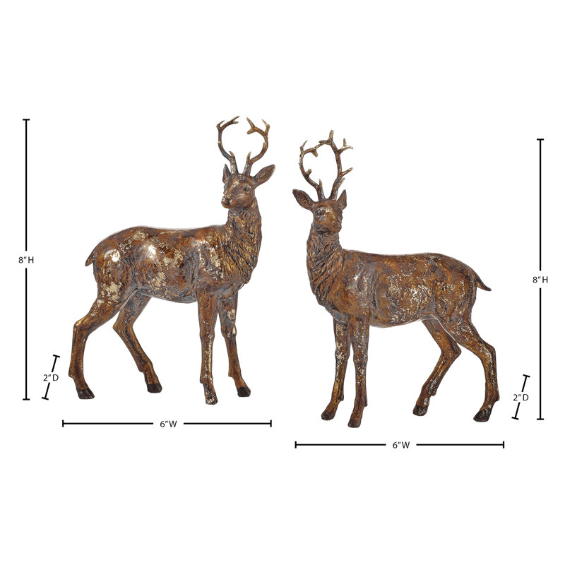 Cerf 8 po en résine Southern 