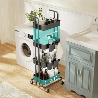Chariot utilitaire avec roues H 48,6 po x l 18,7 po