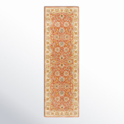 Arden Orange Hand-Tufted Wool Floral Rug