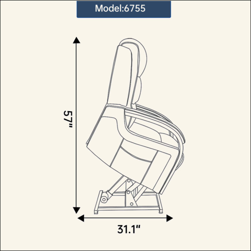 Power Leatheraire Lift Recliner Chair Dual Motor Infinite Position Up To 350 LBS With Solid Wood Armrests, Heat Massage And Heavy Duty Motion Mechanism