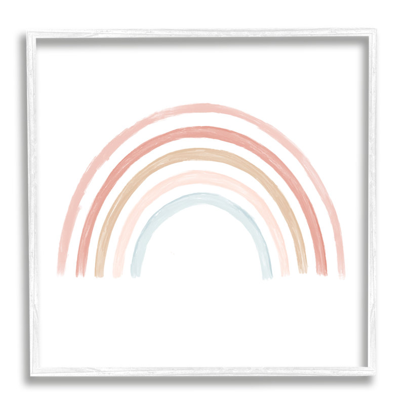 «Pastel Rainbow Arch Illustration», art mural texturé par Daphne Polselli, H 24 po x l 24 po x P 1,5 po
