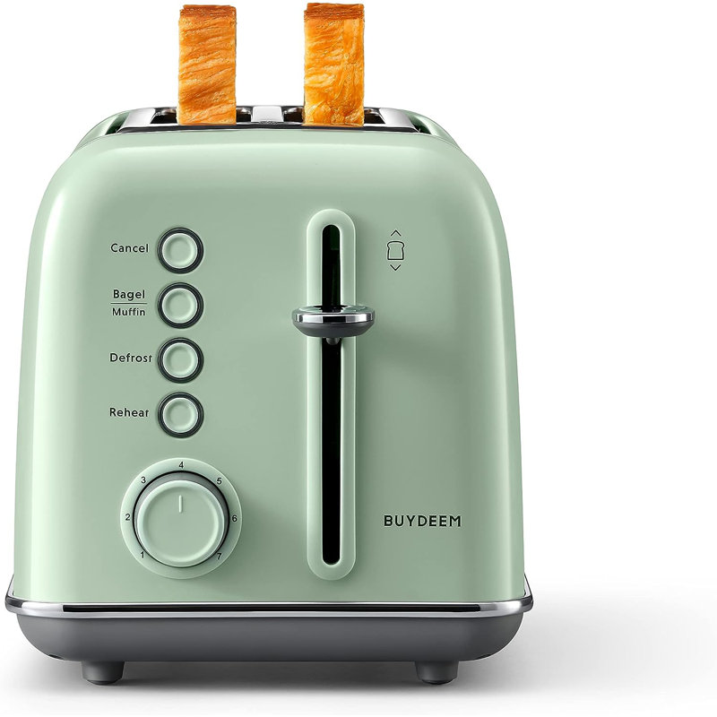 Buydeem 2-Slice Toaster, Celadon Green