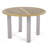 Round Teak Solid Wood Outdoor Dining Table Umbrella Hole , 47.5 " W 47.5 " D
