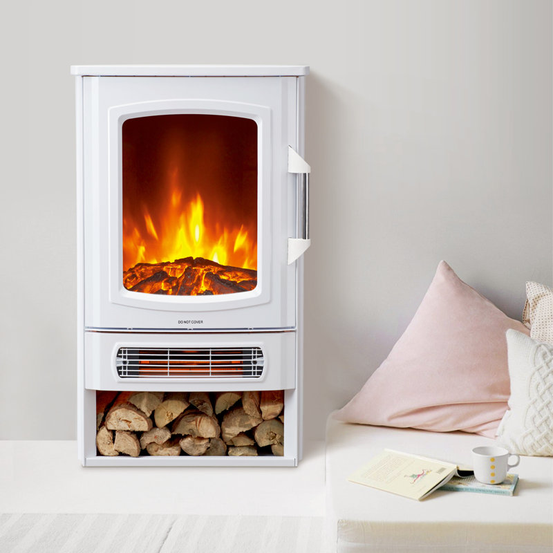 Corona Belfry Heating 44.5cm W Electric Fireplace, White