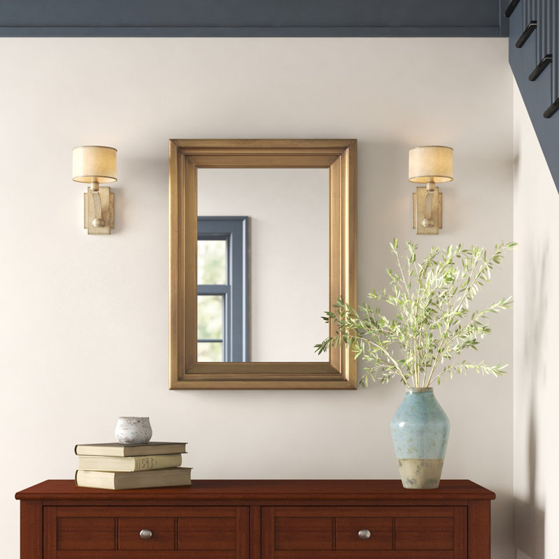 Antke Engineered Wood Mirror, Brass, 40" x 30"