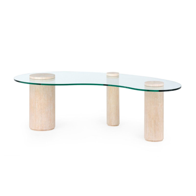 Scarlotti Coffee Table, 16.75" H x 52.25" L x 28" W, Sand
