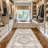 Washable Hallway Runner Rugs 4x10: Soft Ultra Thin Low Pile Carpet Machine Washable Indoor Lightweight Rug Runner Anti Slip Backing Rugs for Living Room Bedroom Kitchen 4'x10' Beige-792999204