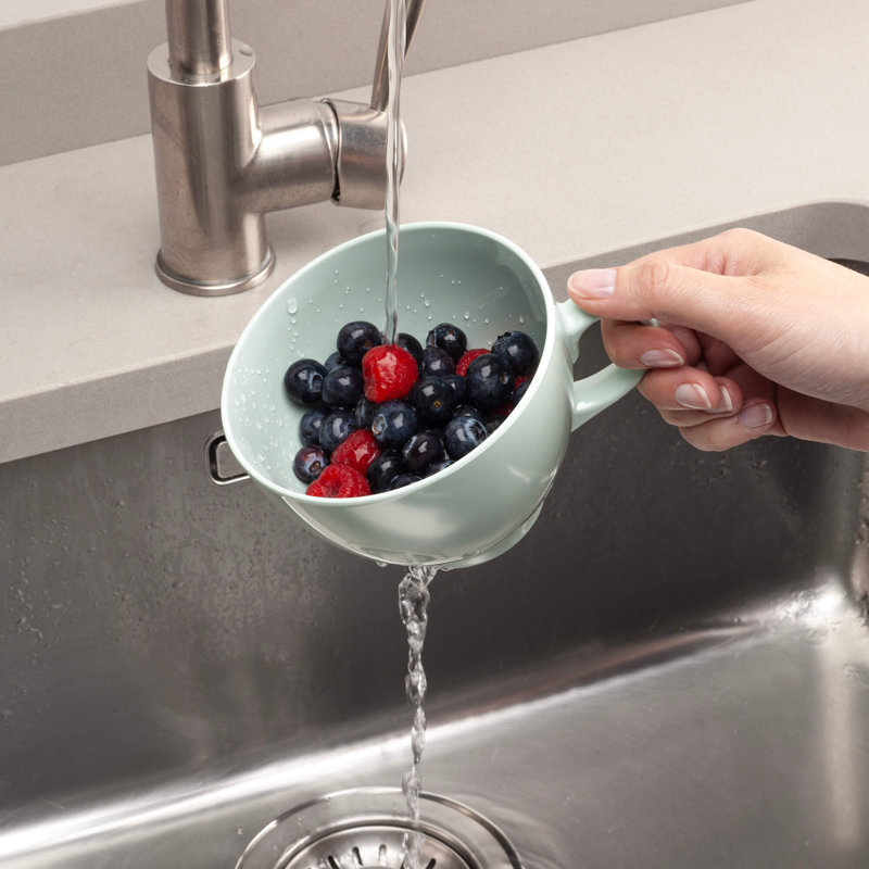 Keep it Handy Berry Cup Colander, 10cm, Sage Green