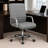 Megh Rolling Executive Conference Chair, Gray Vinyl, Chrome Base-117561293