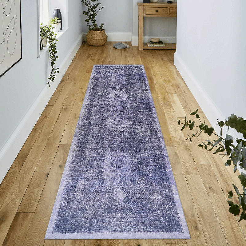 2'6''X10' Runner, Washable Rug, Low-Pile, Non-Slip, Non-Shedding, Foldable, Kid & Pet Friendly - Area Rugs For Living Room, Bedroom, Kitchen, Dining Room Rug