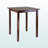 Catarina Walnut Finish Solid Wood Square High Table, 38.82'' H X 33.72'' W X 33.72'' D