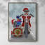 «Christmas Mutts Christmas Chopper», reproduction encadrée - bois massif-940456738