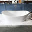 Baignoire de trempage autoportante 100% acrylique 67 po en blanc brillant