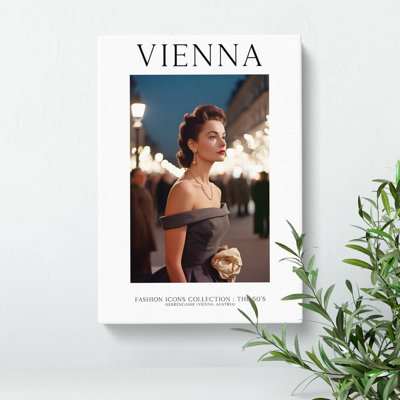 Fashion Icons Woman Colour Vienna Austria - Wrapped Canvas