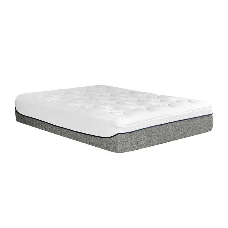 Ultra pelucheux 13 po Lit matelassé moyen en mousse viscoélastique gélifiée avec housse en jacquard double épaisseur
