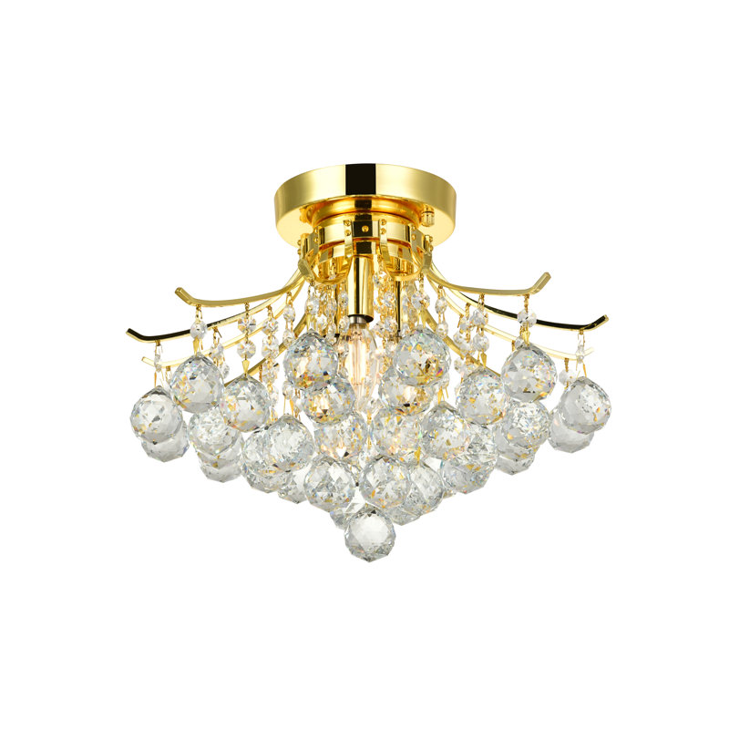 Stoller Crystal Flush Mount, Gold, Royal Cut