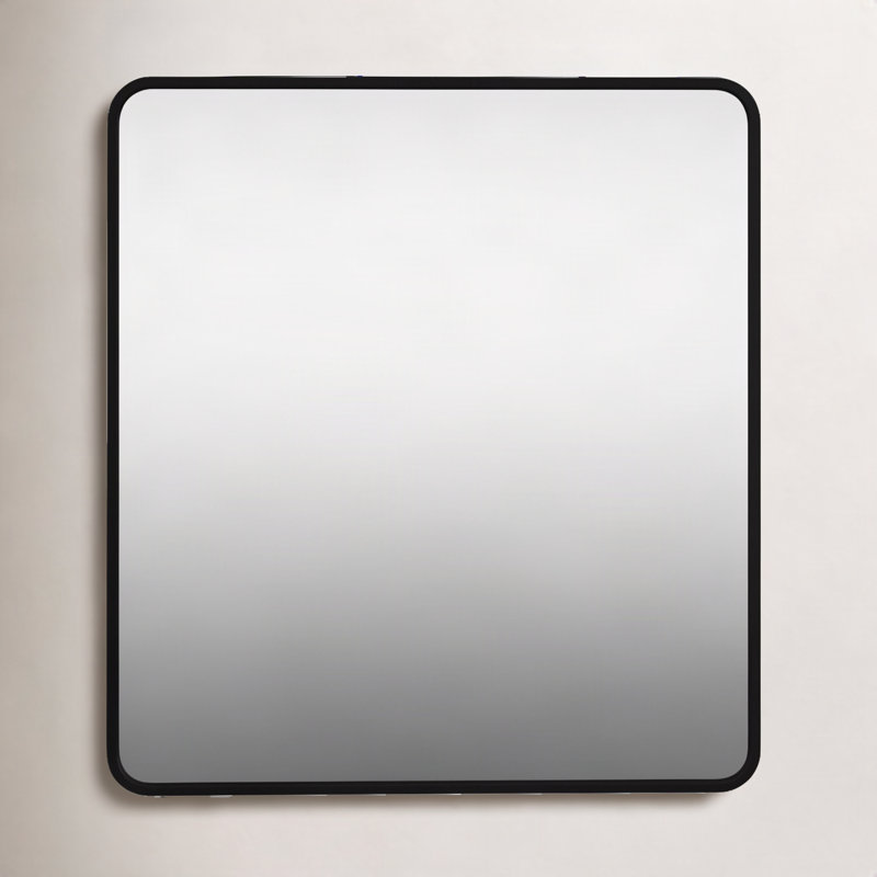 Miroir mural Sabine, 40 po x 36 po, Noir