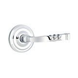 Santa Fe Flat Privacy (Bed & Bath) Door Lever with Round Rosette